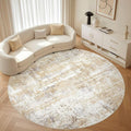 LOONGRUG Round Rug Living Room Rugs: 8Ft Washable Circle Large Abstract Modern by LOONGRUG
