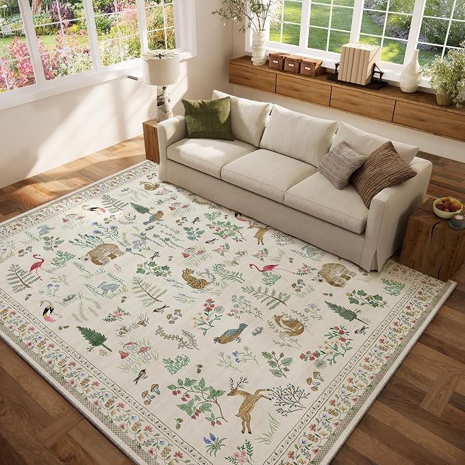 6x9 Area Rugs for Living Room: Washable Bedroom Rug Stain Resistant Non Slip - Image 8