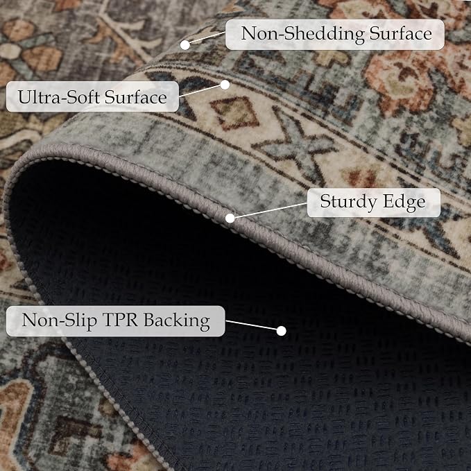 Ruaruarug Washable Area Rug 4x6 - Image 2