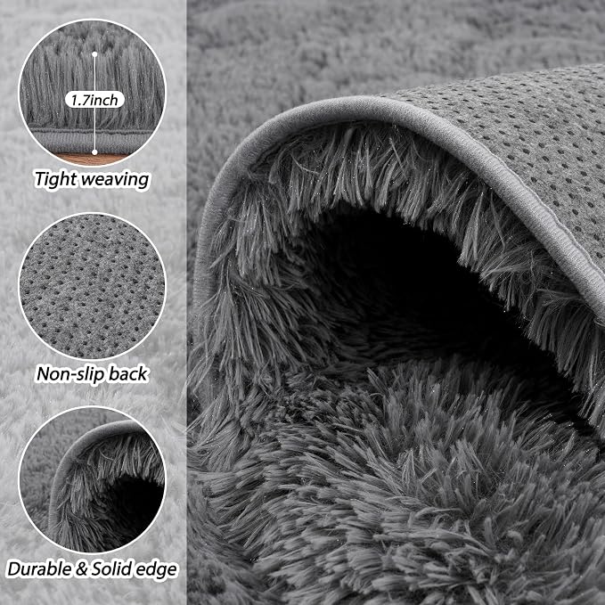 8x10 Area Rugs for Living Room, Ultra Soft Fluffy Large Shaggy Rug Carpet for - Image 5