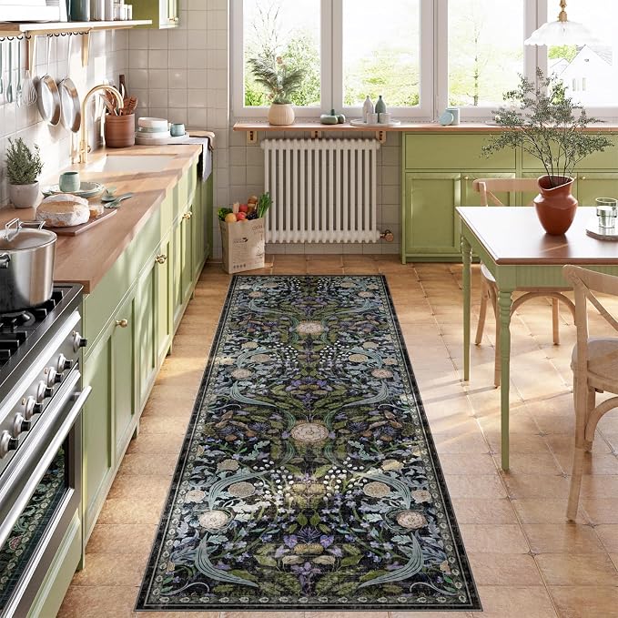 AMTOVO 2x6 Runner Rug for Hallway, Washable Non-Slip Long Kitchen Carpet - Image 3