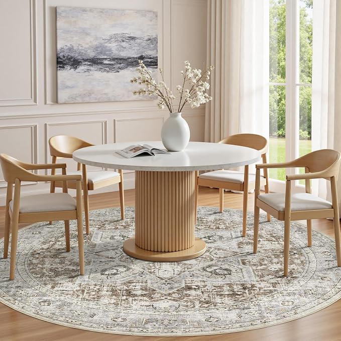 Tortania 6' Round Area Rug Living Room Rugs - Image 4