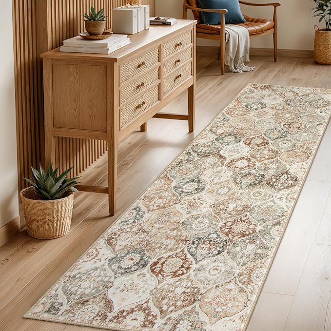 Lahome Moroccan Hallway Rug, Ultra-Thin Oriental Carpet by Lahome