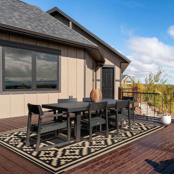 Outdoor Patio Plastic Straw Rug - Image 6