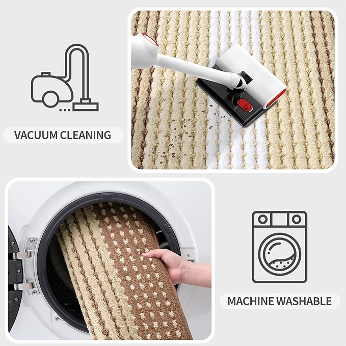 Kitinjoy Indoor Outdoor Door Mat, 71x47 Non-Slip Absorbent Dirt Trapper - Image 5
