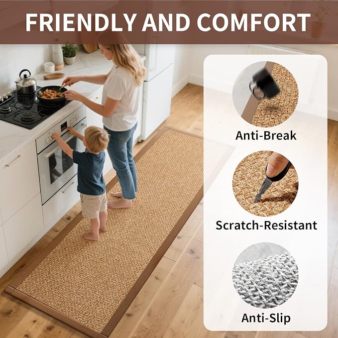 YDKGL Kitchen Rugs Non Slip Washable, Super Absorbent Kitchen Mats - Image 2