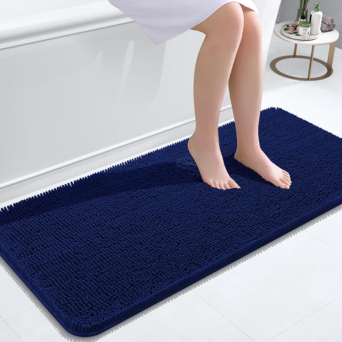 OLANLY Bathroom Runner Rugs 47x20, Extra Soft Absorbent Chenille Bath Rugs by OLANLY