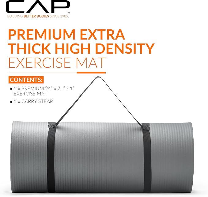 CAP Barbell 1-Inch High Density Exercise Yoga Mat - Image 2