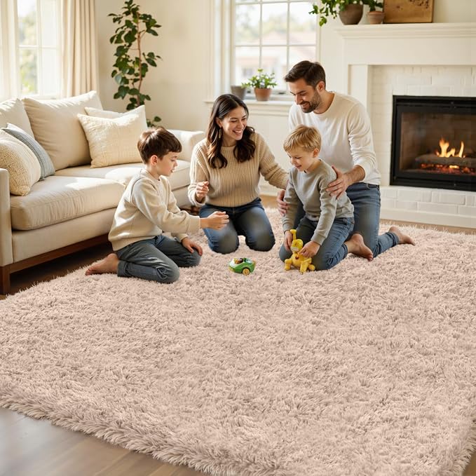 8x10 Area Rug for Living Room, Ultra Soft Fluffy Shag Rugs for Bedroom - Image 5