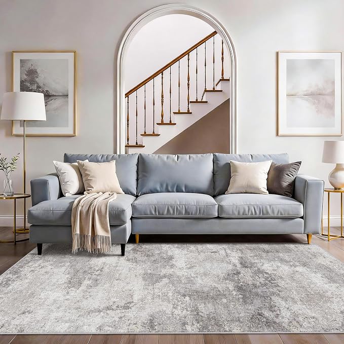 4x8 Rug Modern Abstract Wide Runners - Image 3