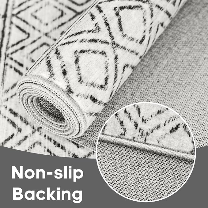 Moroccan 3x8 Runner Rug Hallway: Washable Farmhouse Runners - Image 8