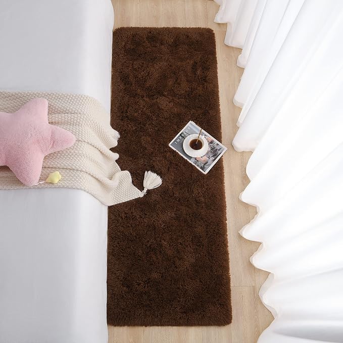 Chicrug Soft Runner Rug for Bedroom Living Room Plush Fluffy Rug 2x8 Feet - Image 4
