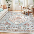 6x9 Washable Area Rugs, Large Living Room Rug, Vintage Boho Carpet, Non Slip & by Carpelux
