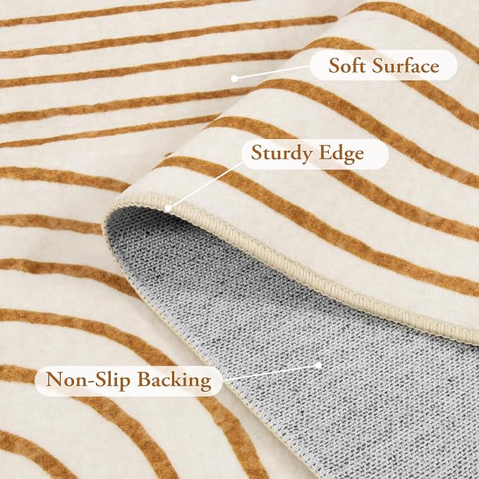 Lahome Abstract Washable Area Rug 6x9, Soft 6x9 Rug - Image 6