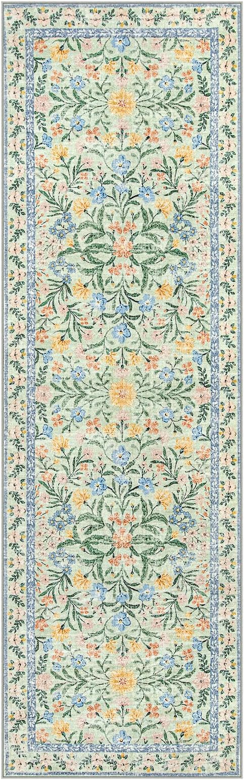 Wonnitar Washable Runners for Hallways, Boho 8ft Non Silp Extra Long Rugs for - Image 8