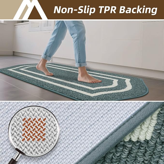 COSY HOMEER Kitchen Rugs and Mats Sets of 2PCS Non Slip Kitchen Mats - Image 4
