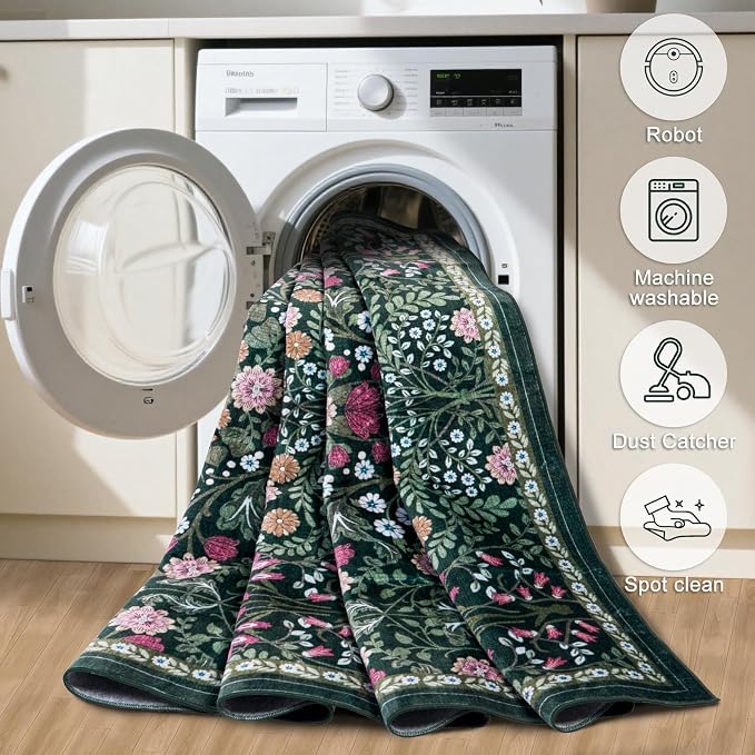 Runner Rug for Entryway: 2x5 Kitchen Rugs Non Slip Washable Ultra-Thin Soft - Image 9