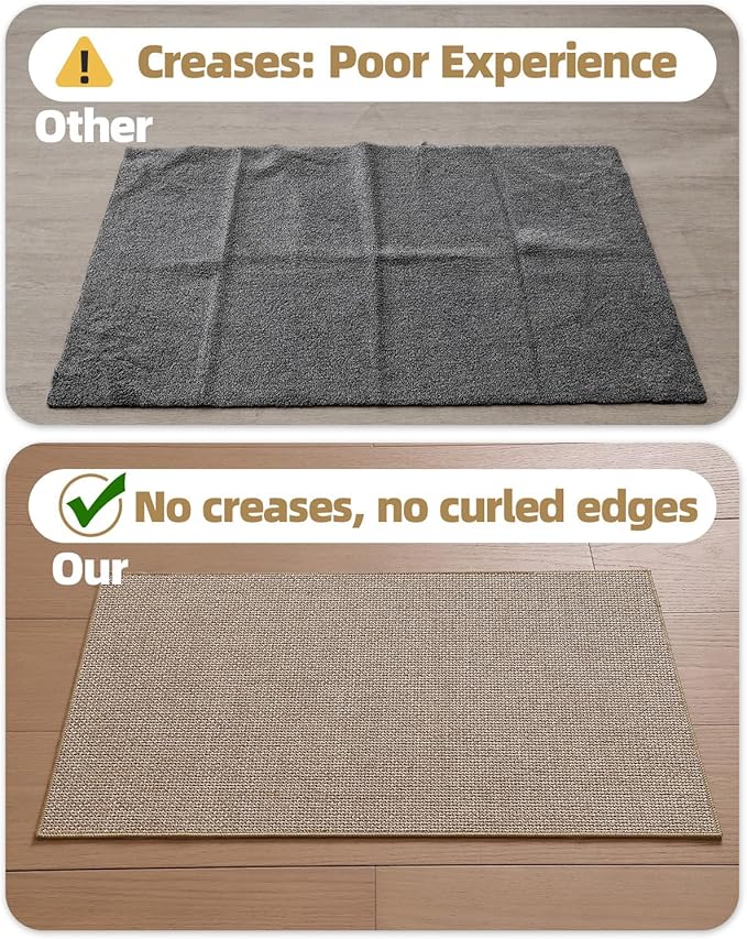 Color&Geometry Ultra Thin Indoor Door Mat 32"x48", Non Slip Rubber Backed Dirt - Image 4