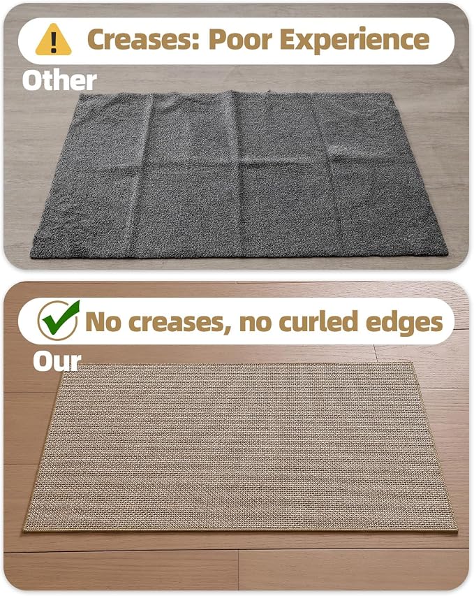 Color&Geometry Ultra Thin Indoor Door Mat 24"x36", Non Slip Rubber Backed Dirt - Image 4