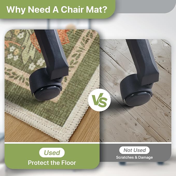 48"x72" Office Chair Mat for Hardwood Tile Floor, Under Desk Carpet Protector - Image 4