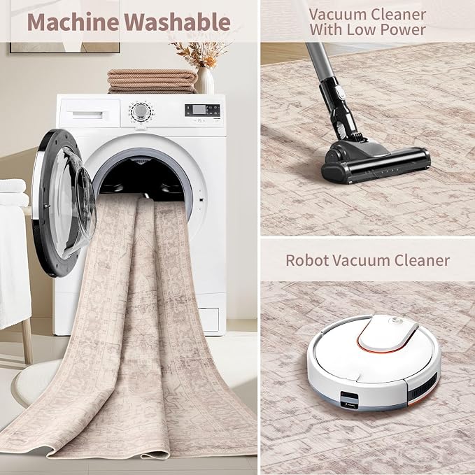 Rugxara 2x3 Door Mat Indoor Entrance, Washable Non Slip Kitchen Bathroom Rugs - Image 5