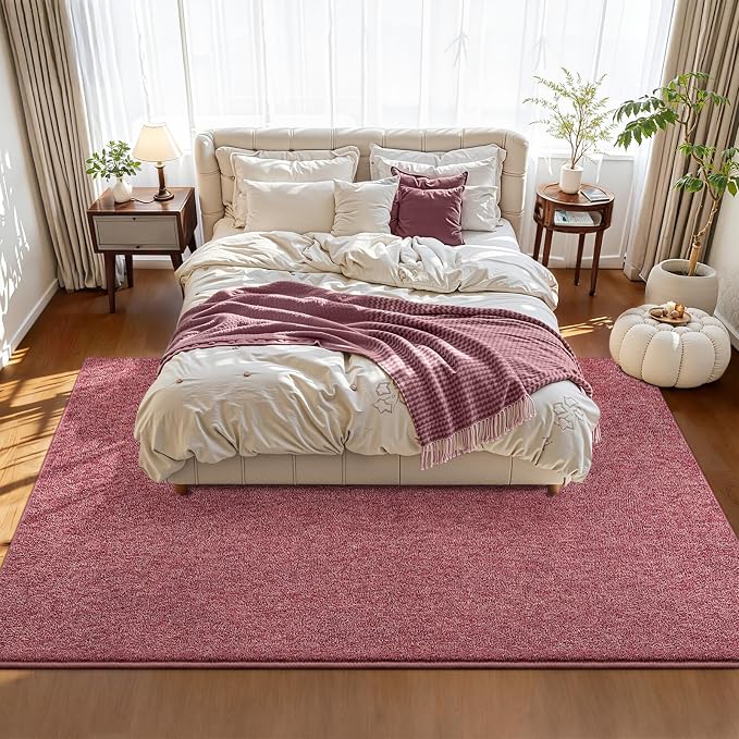 Pettop 6x9 Red Area Rugs for Living Room Bedroom, Thickened Memory-Foam Throw - Image 3