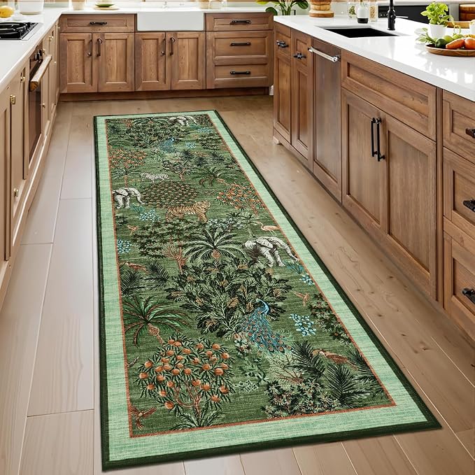 GarveeHome Jungle Rug 2.5x8 Kitchen Runner Rug Non Slip Washable Runners by GarveeHome