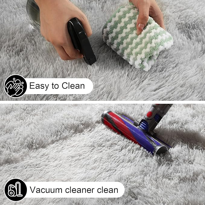 2x3 Rugs for Bedroom, Fluffy Area Rugs for Living Room, Small Fuzzy Shag Soft - Image 4