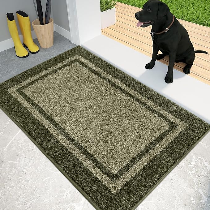 PURRUGS Dirt Trapping Door Mat 20" x 32", Non-Slip Machine Washable Entryway Rug by PURRUGS