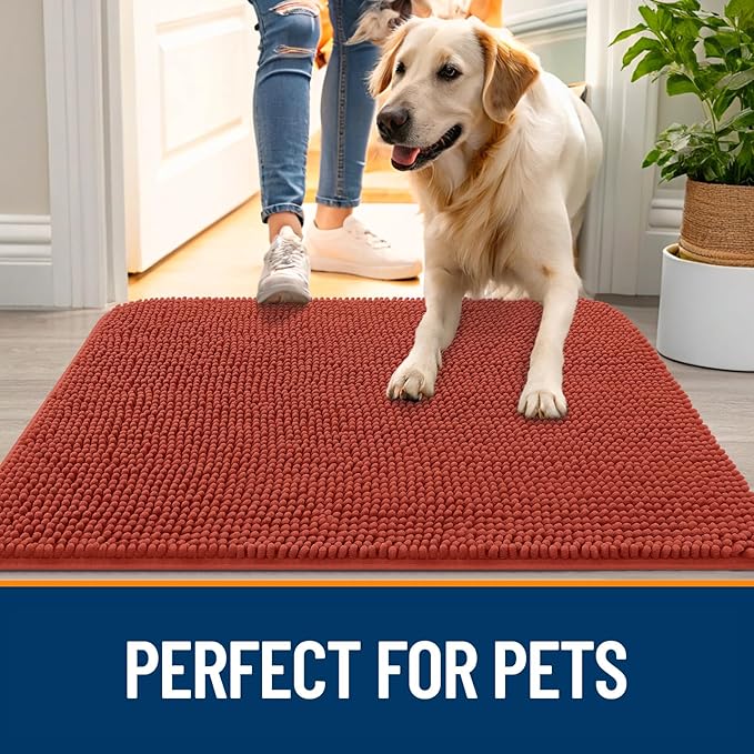 OLANLY Dog Door Mat for Muddy Paws 59x32, Absorbs Moisture and Dirt, Absorbent - Image 6