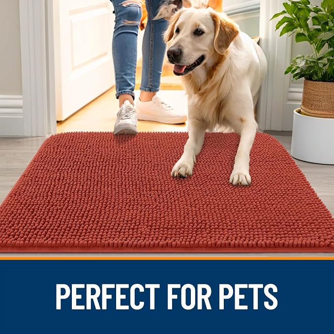 OLANLY Dog Door Mat for Muddy Paws 24x16, Absorbs Moisture and Dirt, Absorbent - Image 6