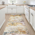 Runner Rug Kitchen Washable Rugs: 2x5 Non-Slip Abstract Soft Modern Stain by LOONGRUG
