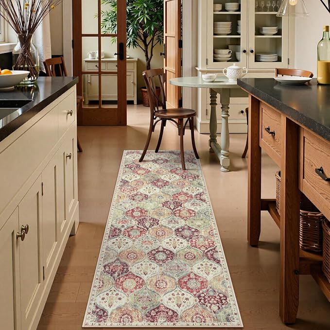 Lahome Moroccan Trellis Hallway Runner Rug, 2x6 Kitchen Runner Rugs Non Skid - Image 2
