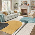 DCX Machine Washable Area Rug 9x12, Mid Century Modern Non Slip Stain Resistant by DCXWashableRug