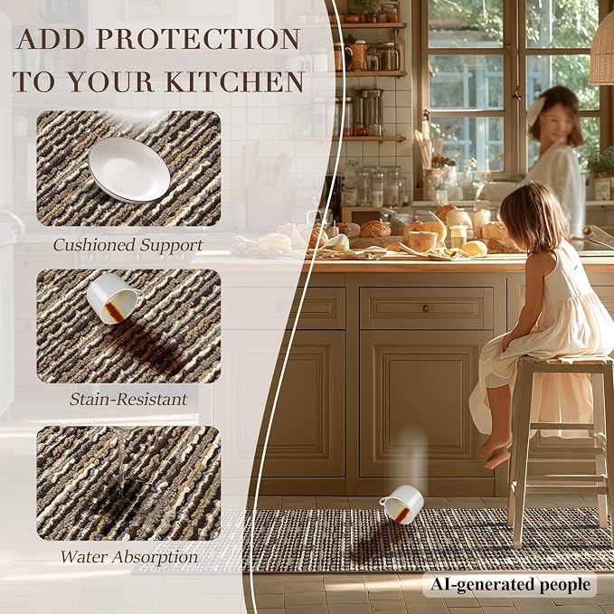 Kitchen Rugs Sets of 2-Non Slip Kitchen Mats - Image 7