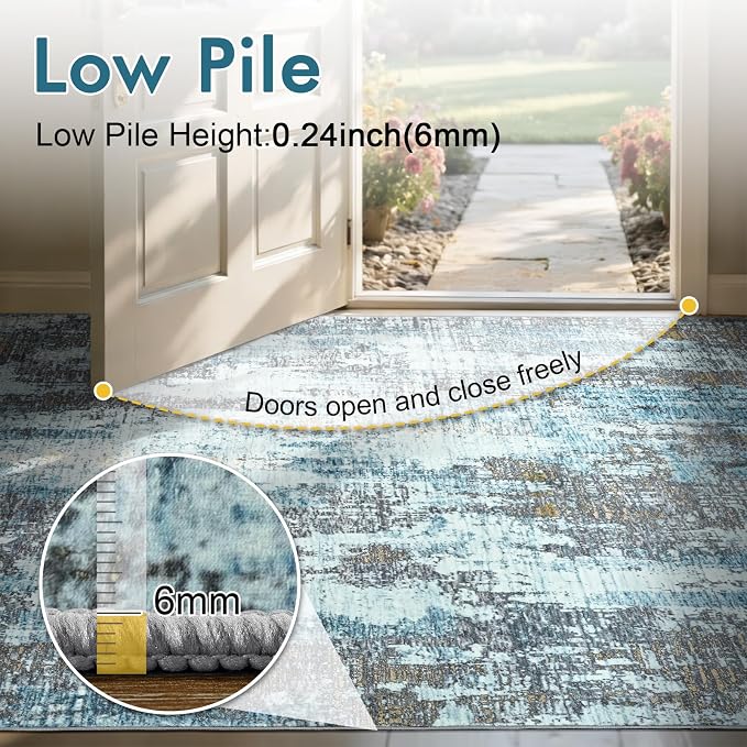 8x10 Ft Large Area Rugs for Living Room, Soft Non-Slip Washable Rugs Modern - Image 6