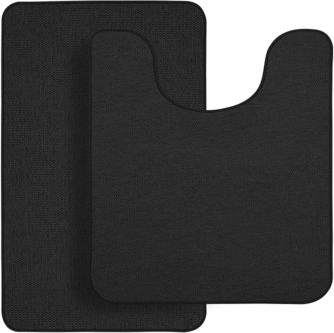 Bosap Bathroom Rugs Set 2 Pieces, Thin Bathroom Mats, Toilet Rugs, Quick Dry - Image 7