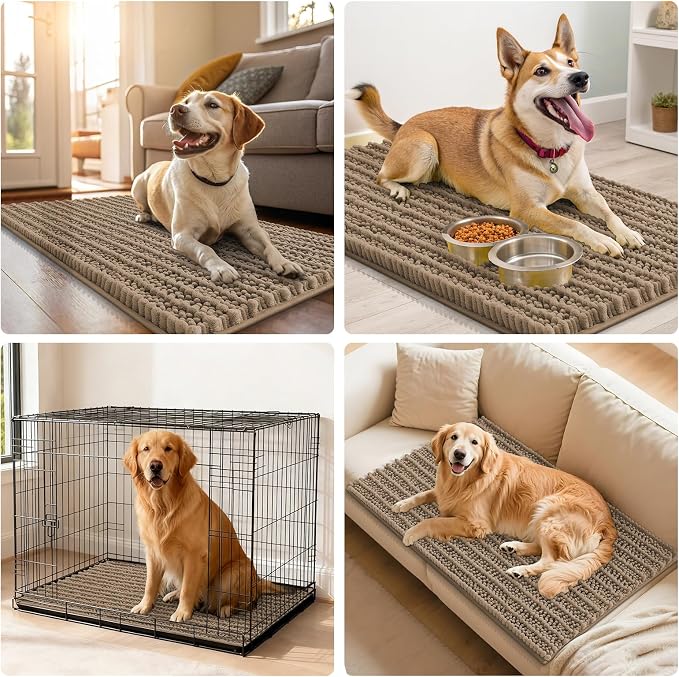 Smiry Dog Door Mat for Muddy Paws 71x46, Absorbent Dirt Trapper, Non-Slip - Image 7