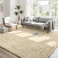 4x6 Area Rugs for Living Room Rug: Soft Fluffy Shag Beige Rugs for Bedroom by CarpetAddColortoYourLife