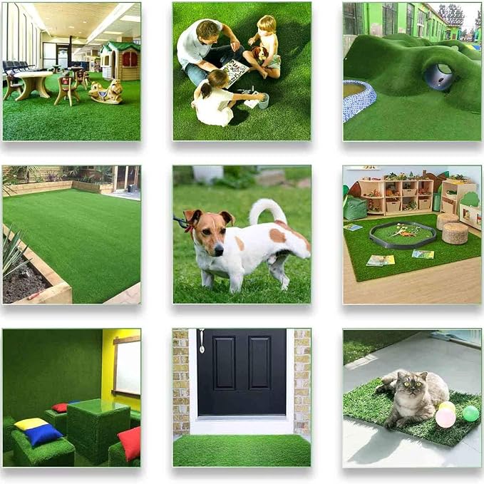 LITA 7ft x 13ft Realistic Deluxe Artificial Grass Synthetic Thick Lawn Turf - Image 6
