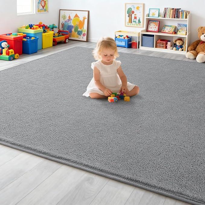 6x9 Feet Grey Area Rugs for Bedroom, Indoor Washable Memory Foam Rug for Living - Image 7