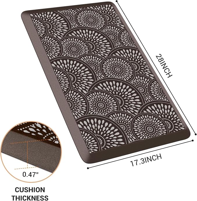 Mattitude 4/5 Inch Kitchen Mat, 20x51in Heavy Duty Ergonomic Comfort Foam - Image 2