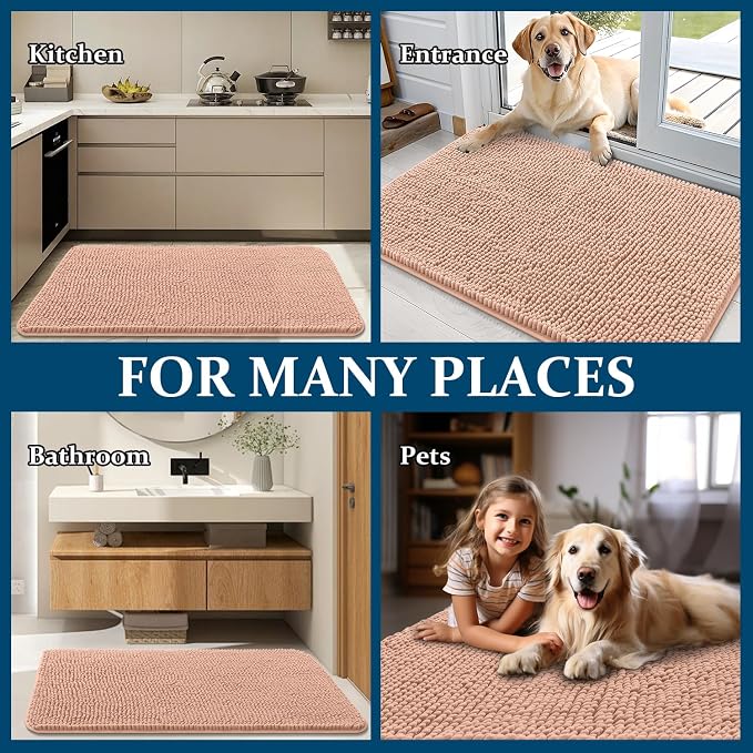 OLANLY Dog Door Mat for Muddy Paws 54x24, Absorbs Moisture and Dirt, Absorbent - Image 8