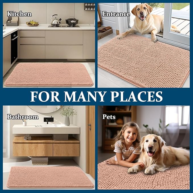 OLANLY Dog Door Mat for Muddy Paws 45x27, Absorbs Moisture and Dirt, Absorbent - Image 8