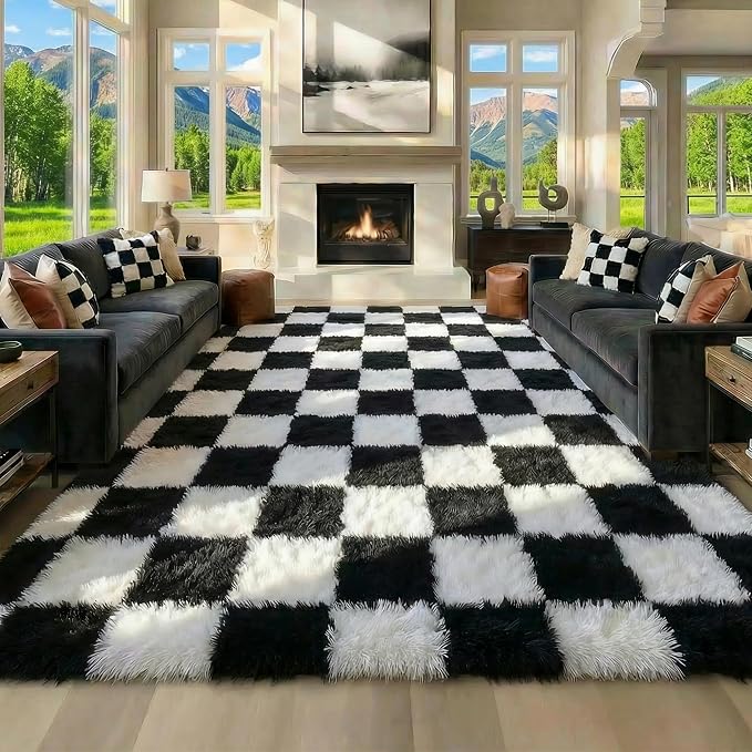 KICMOR Rugs for Living Room 7x10 Area Rug, Indoor Soft Plush Big Rug for Kids by KICMOR