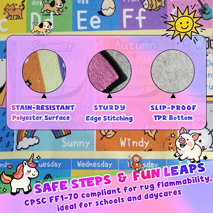 ABC Kids Playroom Rug 4x6 - Image 4