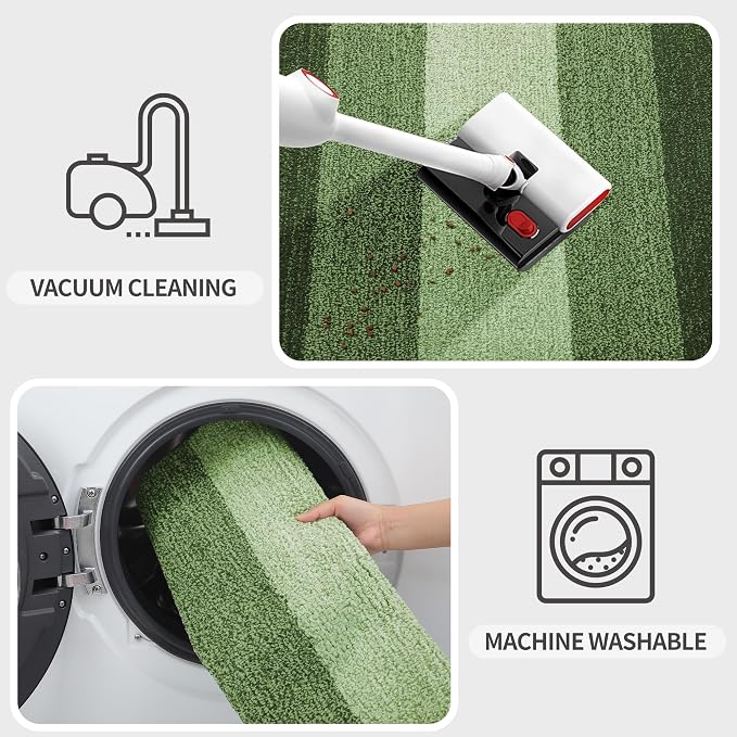 Kitinjoy Indoor Outdoor Door Mat, 34x21 Non-Slip Absorbent Dirt Trapper - Image 5