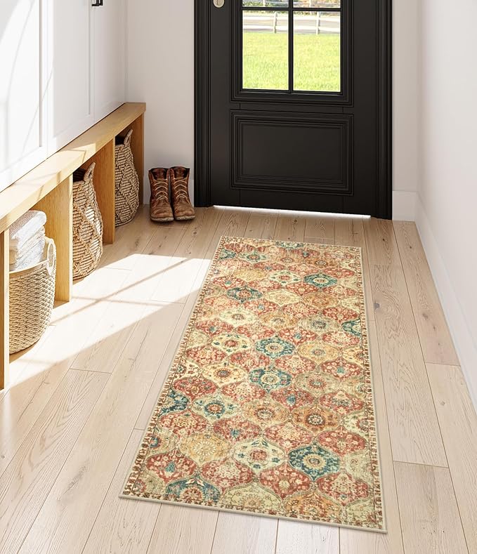 Lahome Moroccan Trellis Hallway Rug, 2x5 Washable Runner Rug Non Slip Kitchen - Image 5