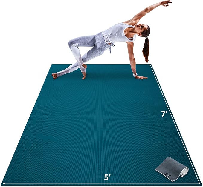 Gorilla Mats Large Yoga Mat – 6'x4', Anti Fatigue, Stretching by YoGorillaMats