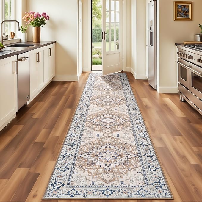Lofus 2x10 Hallway Washable Runner Rug, Vintage Kitchen Runners Non Slip - Image 2